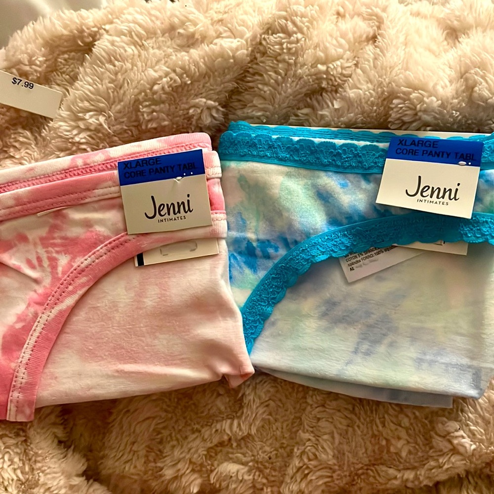 (2) XLarge Jenni Tiedye Bikini Underwear